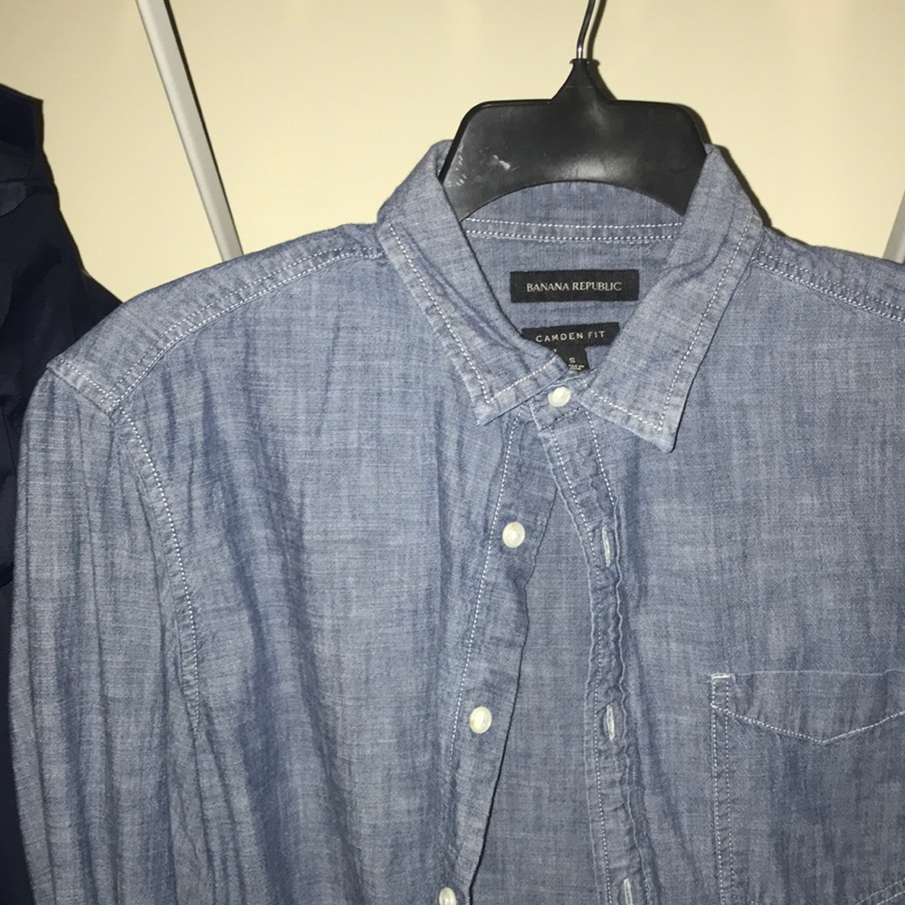 Blue button down